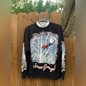 90s Vintage Santa Claus mock neck sweatshirt size XL by Nutcracker.